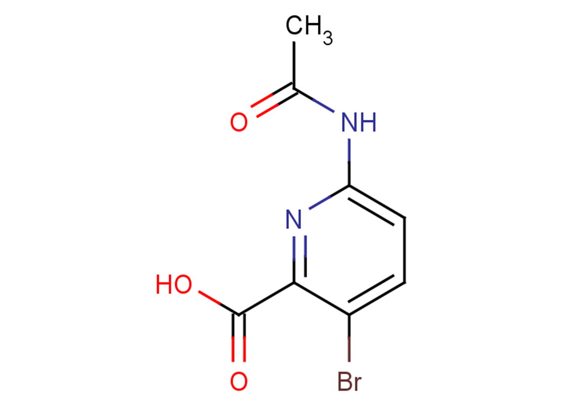 3-bromo-6-acetamidopyridine-2-carboxylic acid