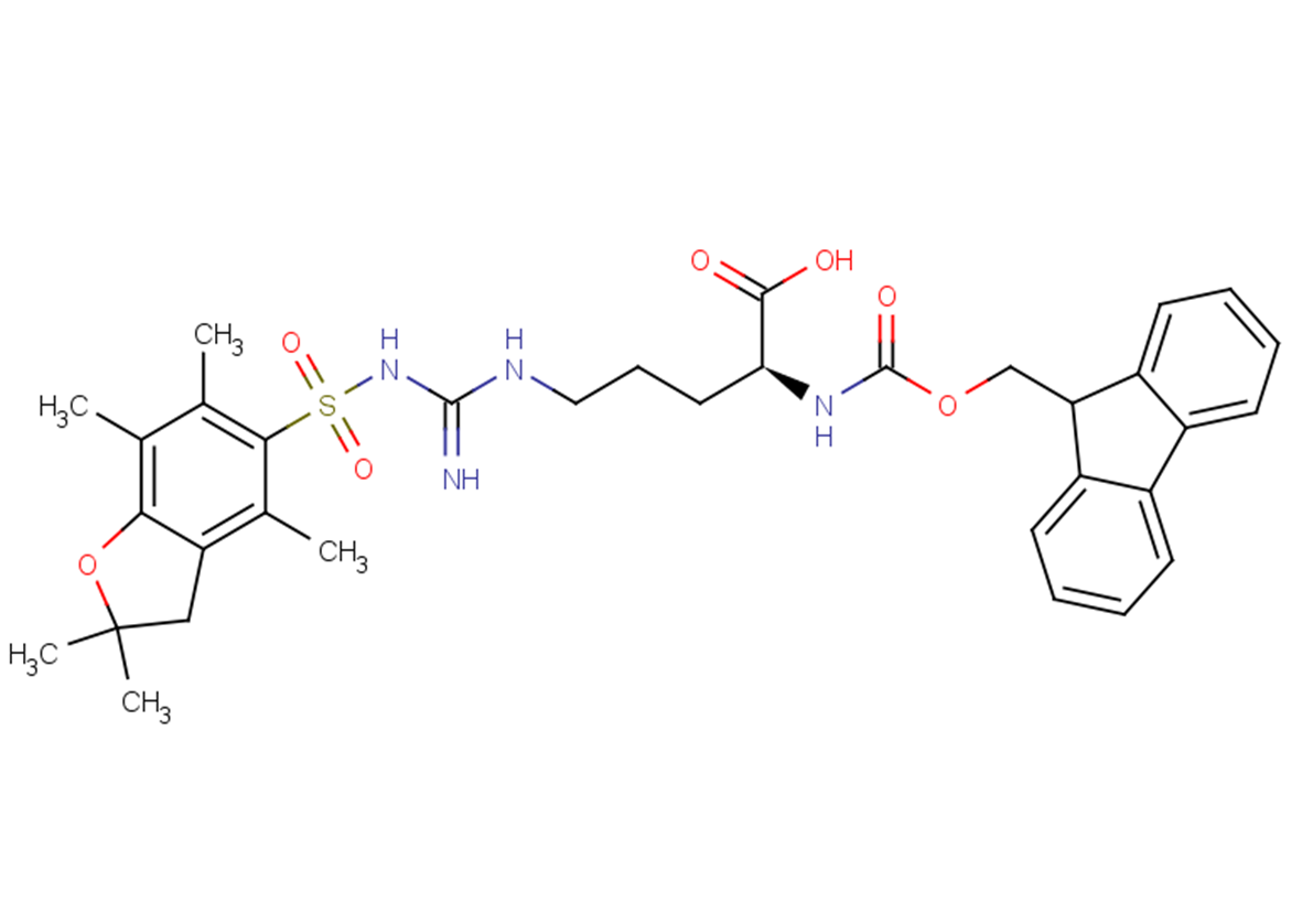 (2S)-2-{[(9H-fluoren-9-ylmethoxy)carbonyl]amino}-5-[1-(2,2,4,6,7-pentamethyl-2,3-dihydro-1-benzofuran-5-sulfonyl)carbamimidamido]pentanoic acid