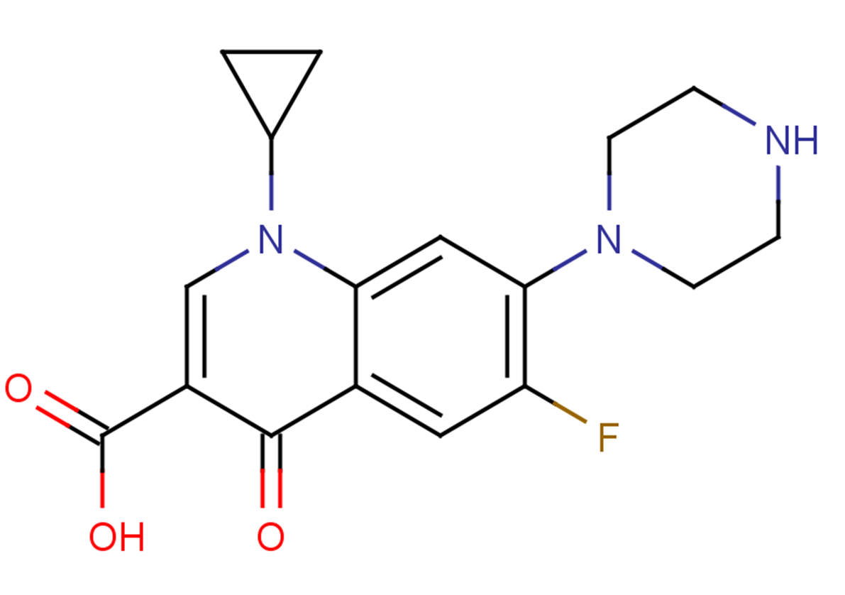 1-cyclopropyl-6-fluoro-4-oxo-7-(piperazin-1-yl)-1,4-dihydroquinoline-3-carboxylic acid