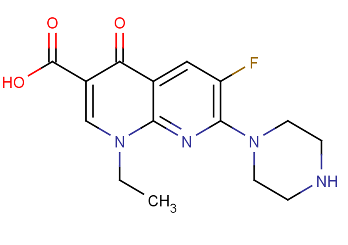1-ethyl-6-fluoro-4-oxo-7-(piperazin-1-yl)-1,4-dihydro-1,8-naphthyridine-3-carboxylic acid