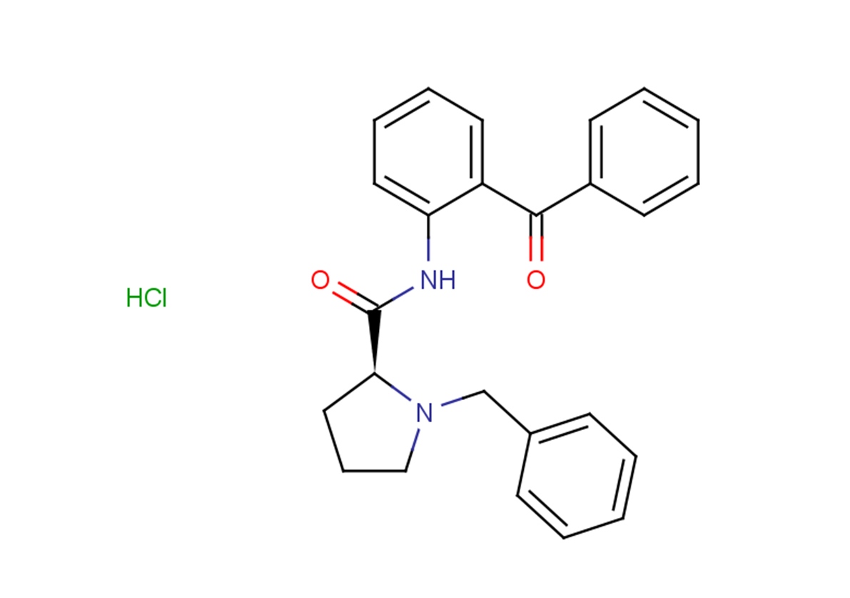 (2S)-N-(2-benzoylphenyl)-1-benzylpyrrolidine-2-carboxamide hydrochloride