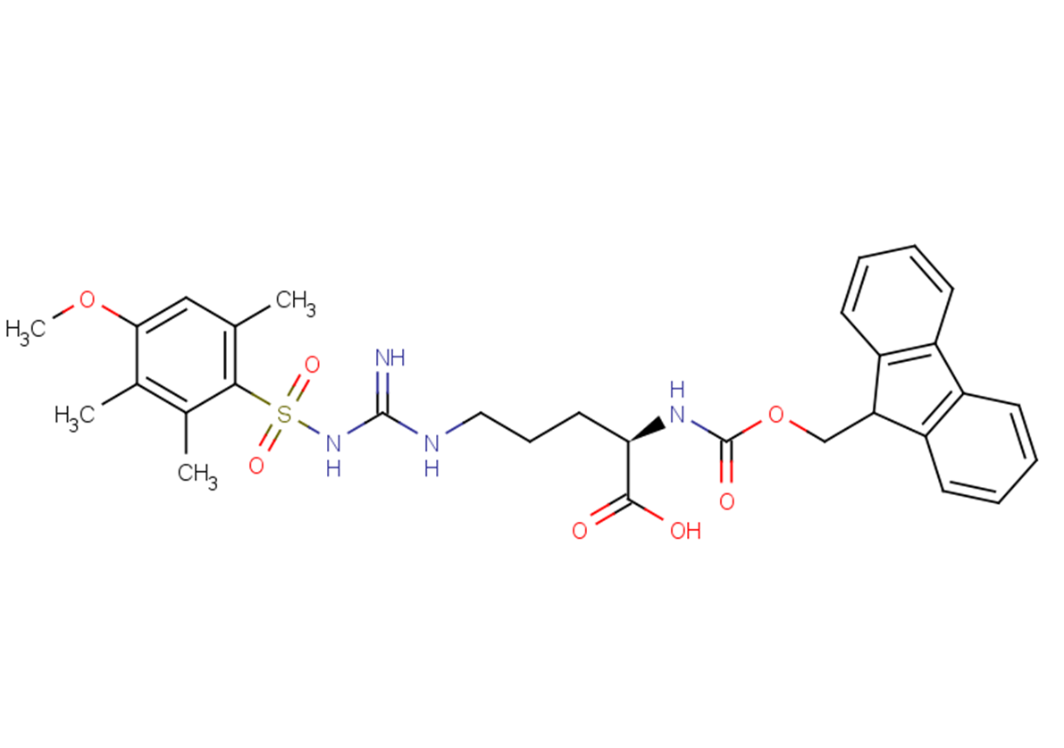 (2R)-2-{[(9H-fluoren-9-ylmethoxy)carbonyl]amino}-5-{3-[(4-methoxy-2,3,6-trimethylbenzene)sulfonyl]carbamimidamido}pentanoic acid