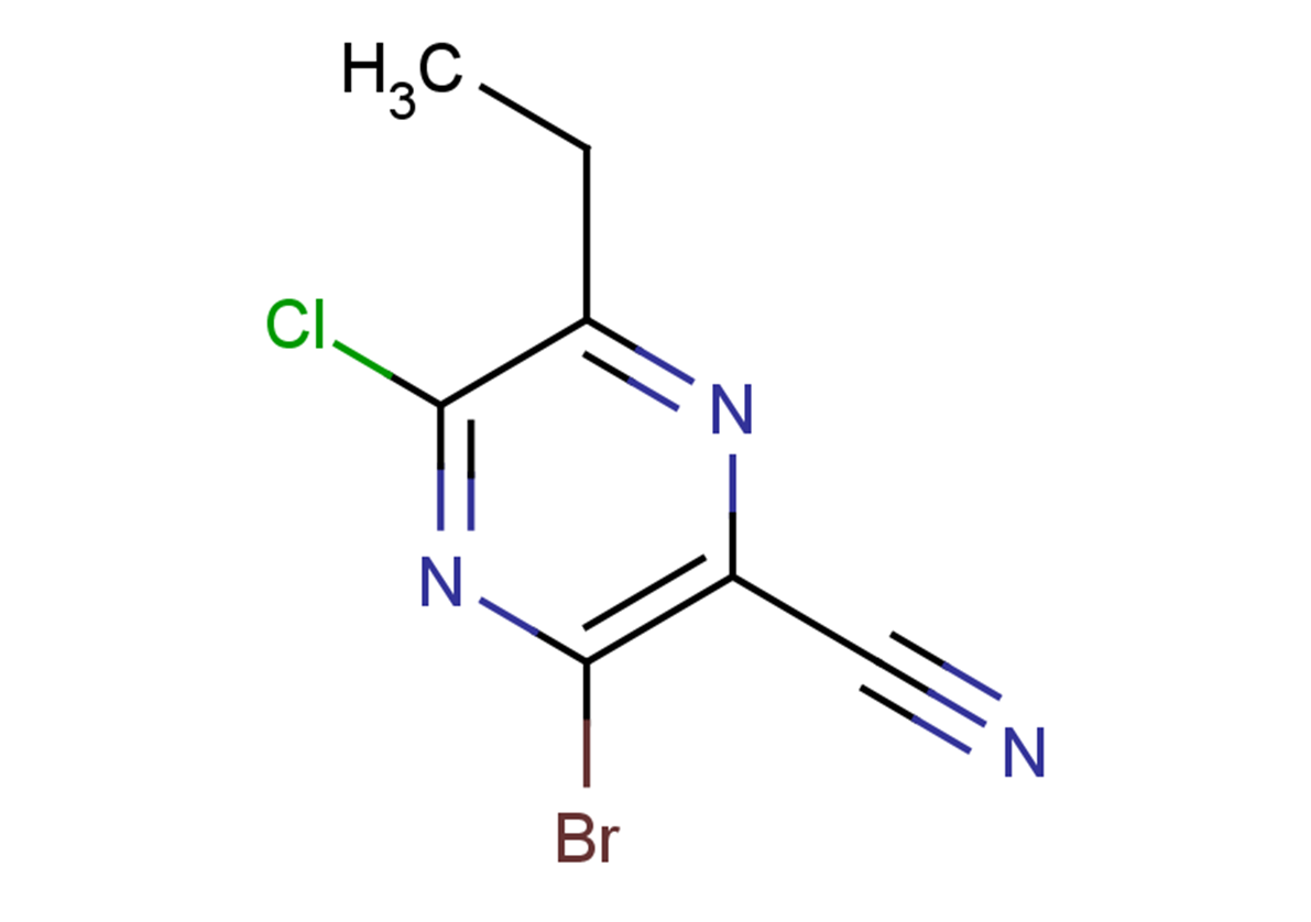 3-bromo-5-chloro-6-ethylpyrazine-2-carbonitrile