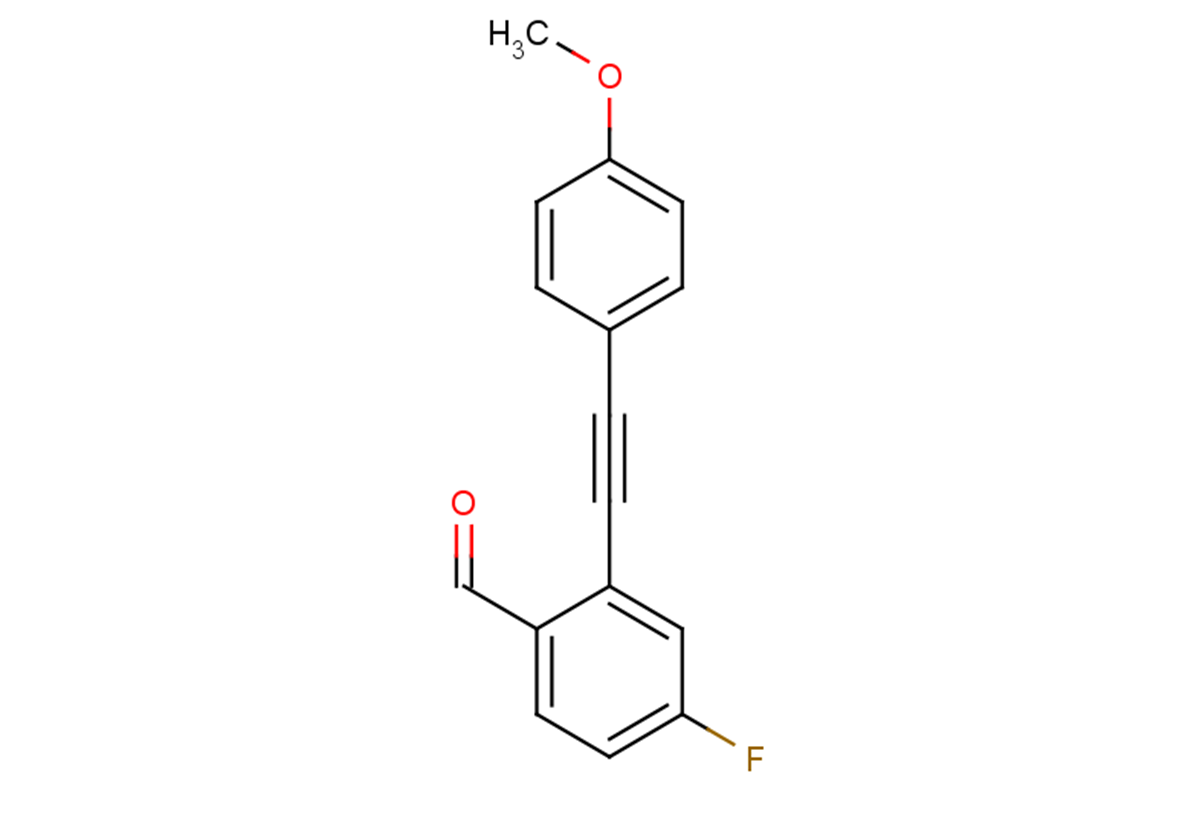 4-fluoro-2-[2-(4-methoxyphenyl)ethynyl]benzaldehyde