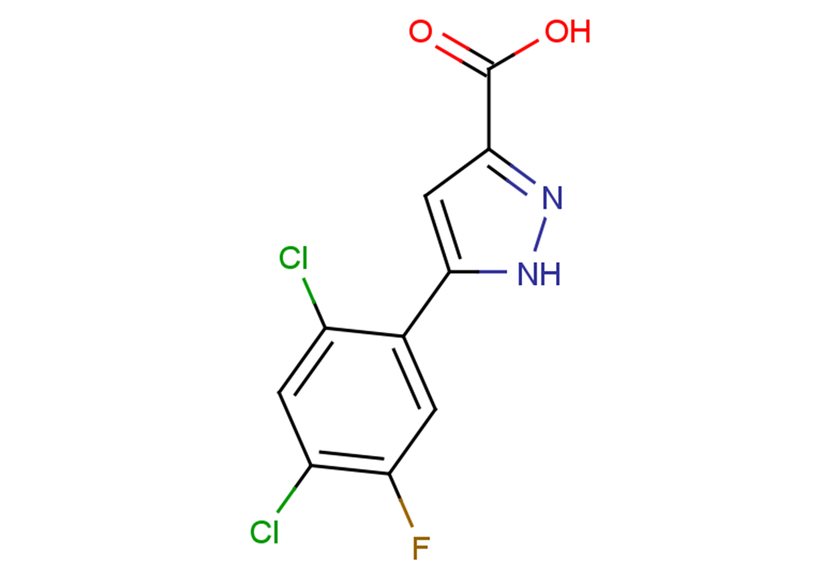 5-(2,4-dichloro-5-fluorophenyl)-1H-pyrazole-3-carboxylic acid