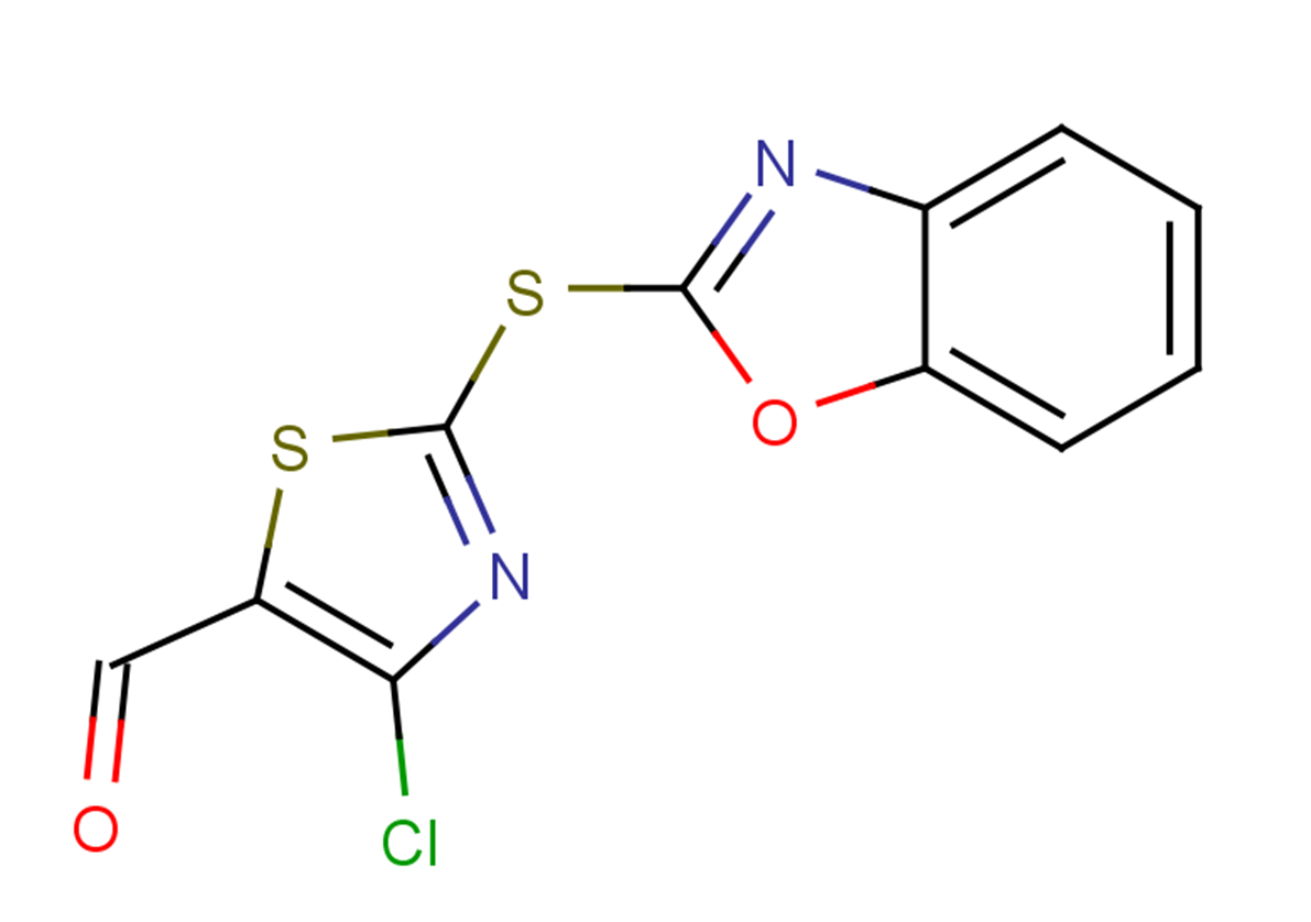 2-(1,3-benzoxazol-2-ylsulfanyl)-4-chloro-1,3-thiazole-5-carbaldehyde