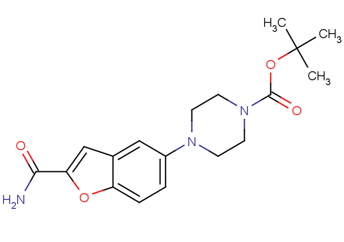 tert-butyl 4-(2-carbamoyl-1-benzofuran-5-yl)piperazine-1-carboxylate