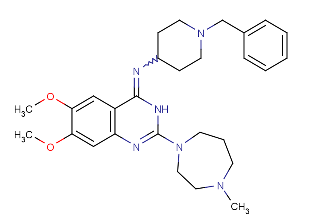 N-(1-benzylpiperidin-4-yl)-6,7-dimethoxy-2-(4-methyl-1,4-diazepan-1-yl)-3,4-dihydroquinazolin-4-imine