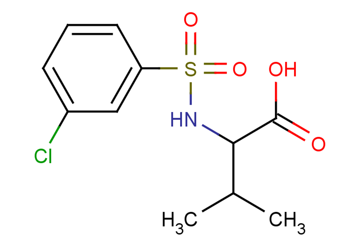 2-[(3-chlorobenzene)sulfonamido]-3-methylbutanoic acid