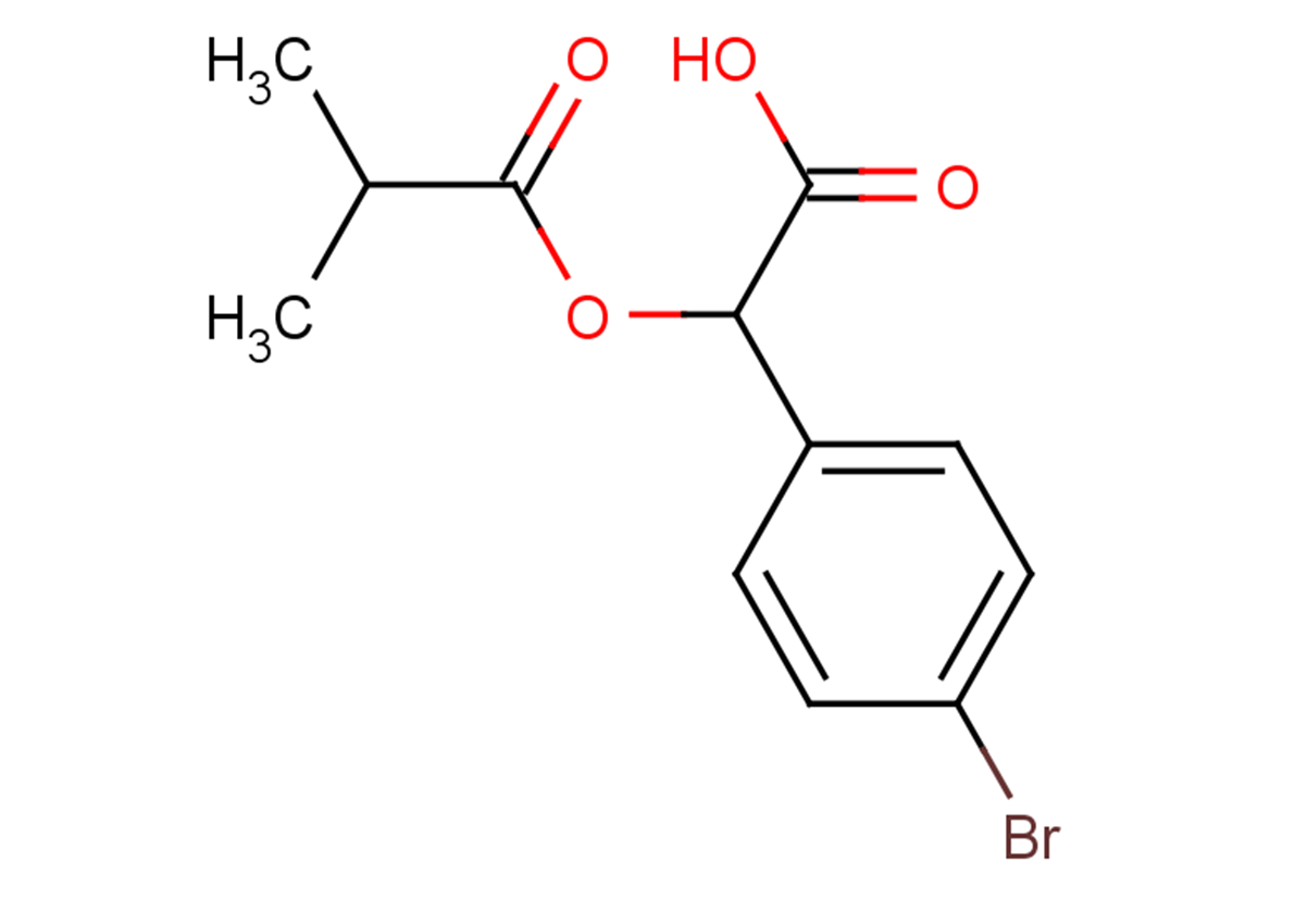 2-(4-bromophenyl)-2-[(2-methylpropanoyl)oxy]acetic acid