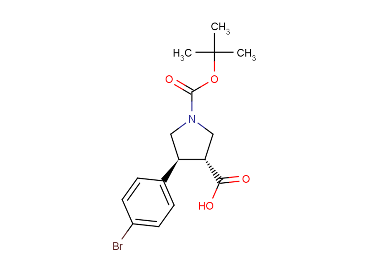 (3R,4S)-4-(4-bromophenyl)-1-[(tert-butoxy)carbonyl]pyrrolidine-3-carboxylic acid