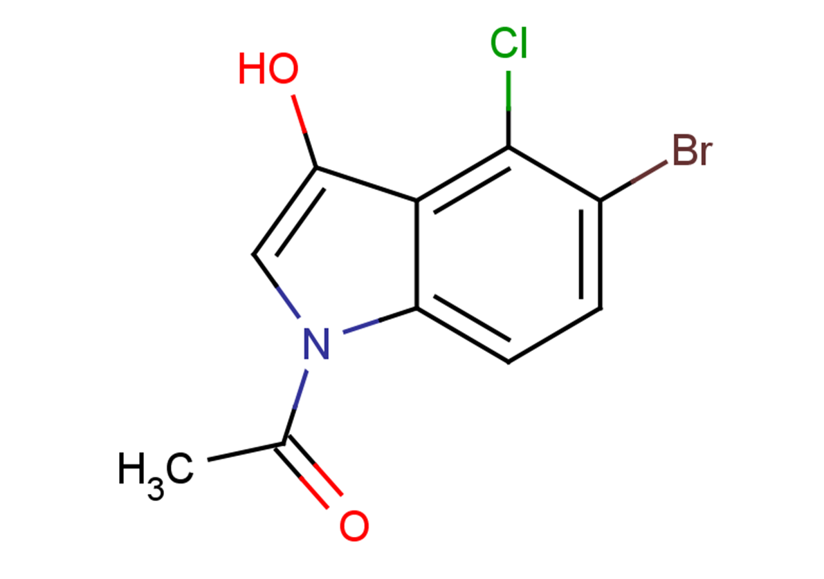 1-(5-bromo-4-chloro-3-hydroxy-1H-indol-1-yl)ethan-1-one