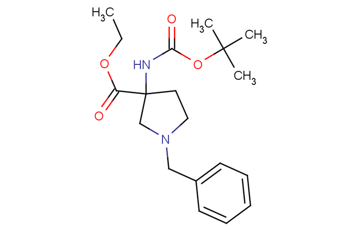ethyl 1-benzyl-3-{[(tert-butoxy)carbonyl]amino}pyrrolidine-3-carboxylate