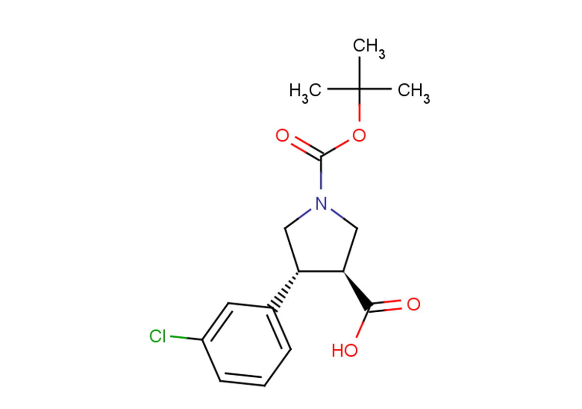 (3S,4R)-1-[(tert-butoxy)carbonyl]-4-(3-chlorophenyl)pyrrolidine-3-carboxylic acid