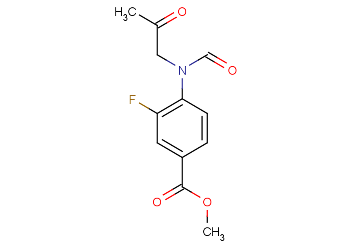 methyl 3-fluoro-4-[N-(2-oxopropyl)formamido]benzoate