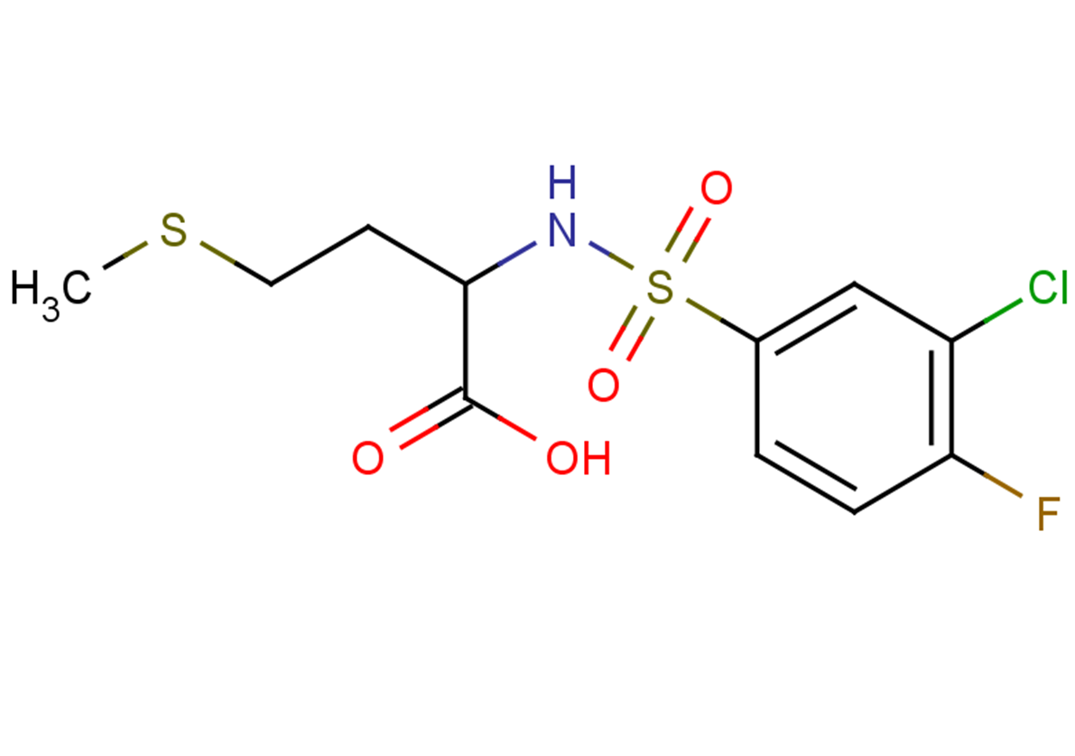 2-[(3-chloro-4-fluorobenzene)sulfonamido]-4-(methylsulfanyl)butanoic acid
