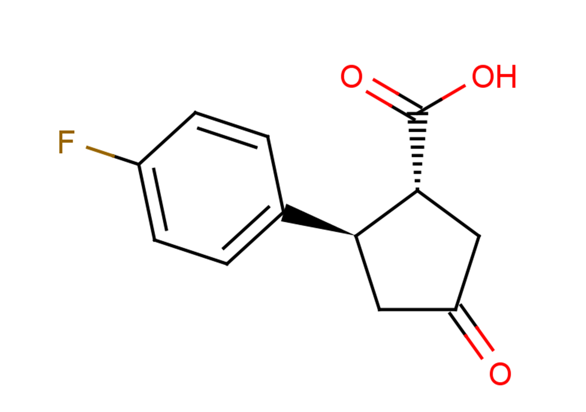 (1R,2R)-2-(4-fluorophenyl)-4-oxocyclopentane-1-carboxylic acid