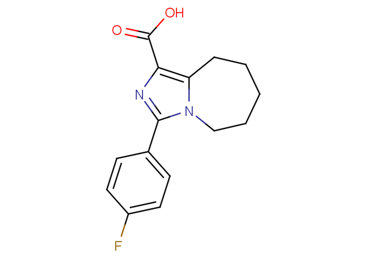3-(4-fluorophenyl)-5H,6H,7H,8H,9H-imidazo[1,5-a]azepine-1-carboxylic acid