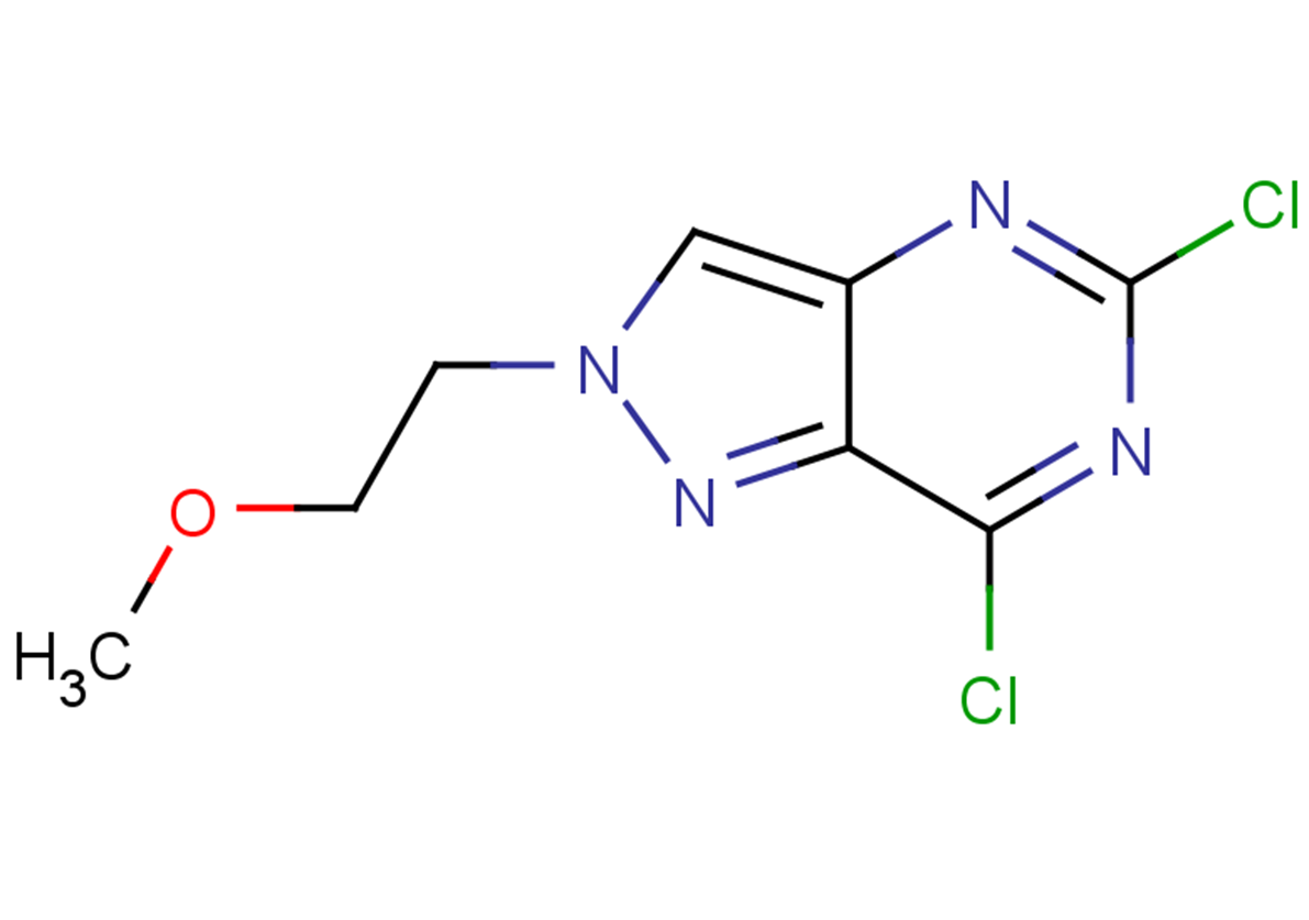5,7-dichloro-2-(2-methoxyethyl)-2H-pyrazolo[4,3-d]pyrimidine