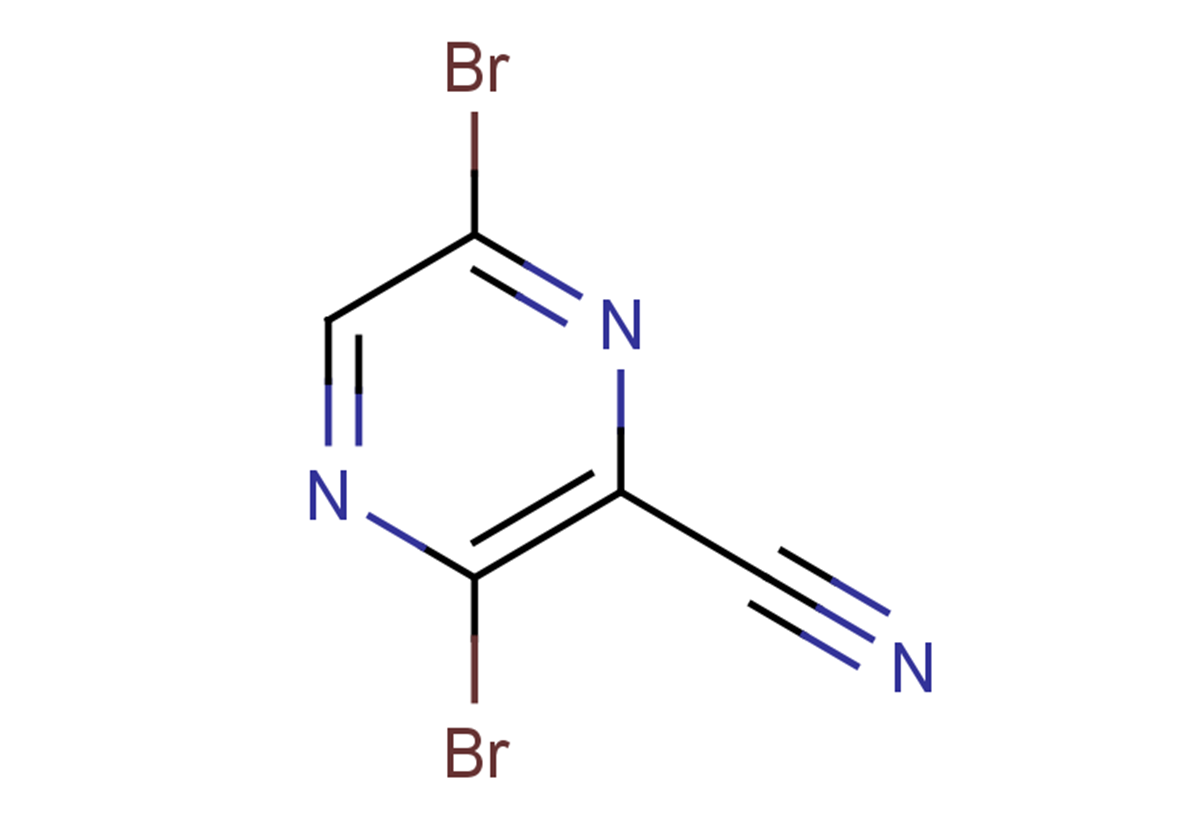 3,6-dibromopyrazine-2-carbonitrile