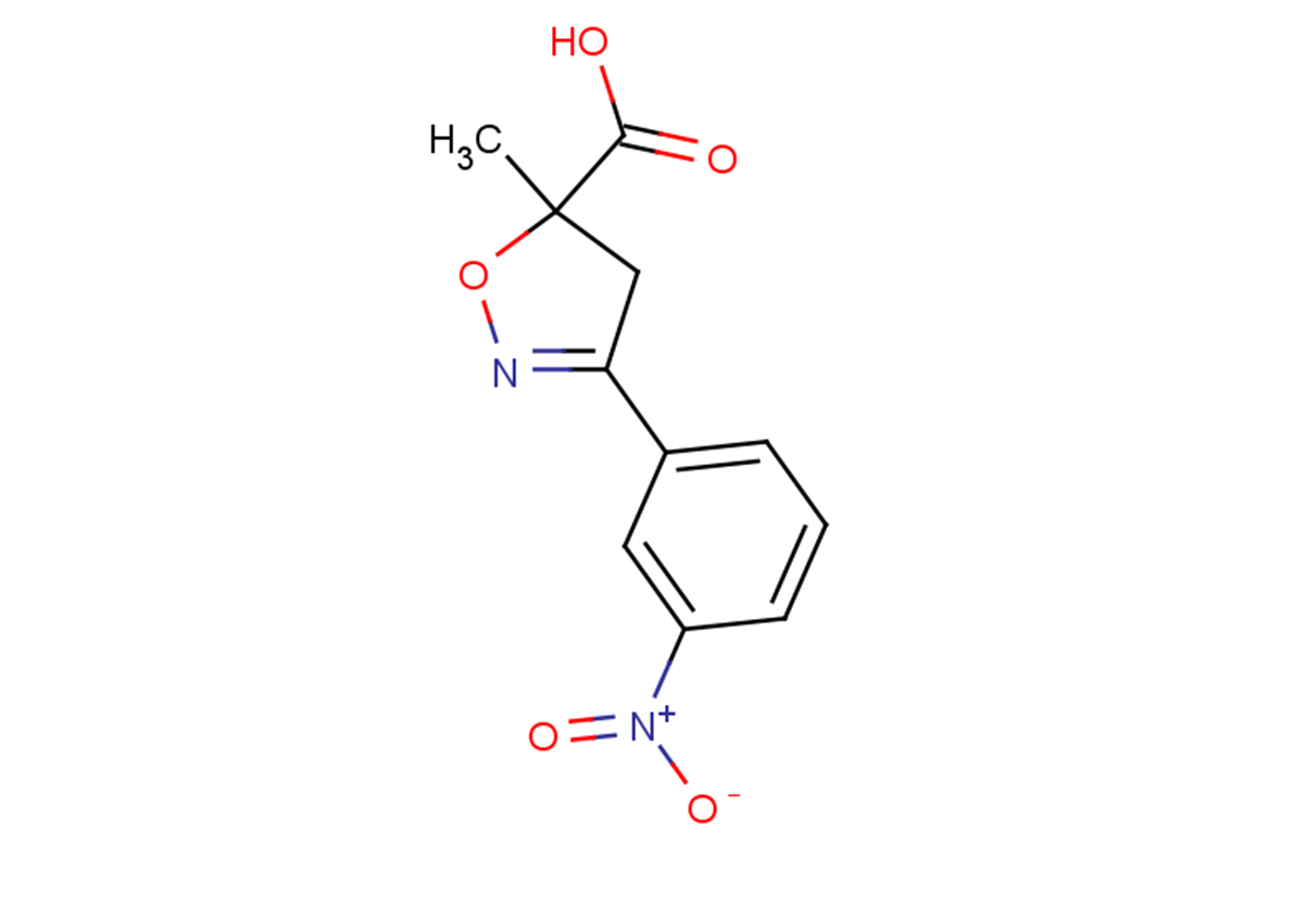 5-methyl-3-(3-nitrophenyl)-4,5-dihydro-1,2-oxazole-5-carboxylic acid