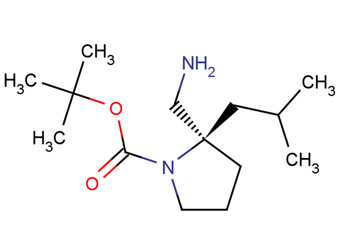 tert-butyl (2R)-2-(aminomethyl)-2-(2-methylpropyl)pyrrolidine-1-carboxylate