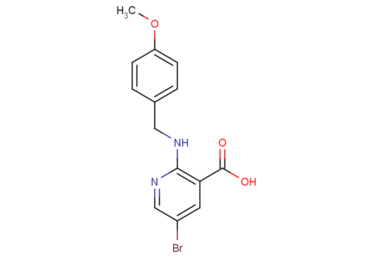 5-bromo-2-{[(4-methoxyphenyl)methyl]amino}pyridine-3-carboxylic acid