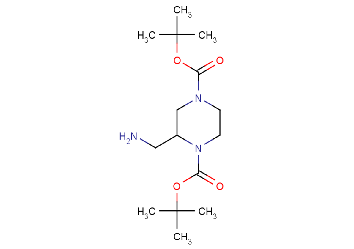 1,4-di-tert-butyl 2-(aminomethyl)piperazine-1,4-dicarboxylate