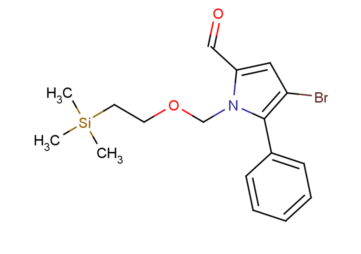 4-bromo-5-phenyl-1-{[2-(trimethylsilyl)ethoxy]methyl}-1H-pyrrole-2-carbaldehyde
