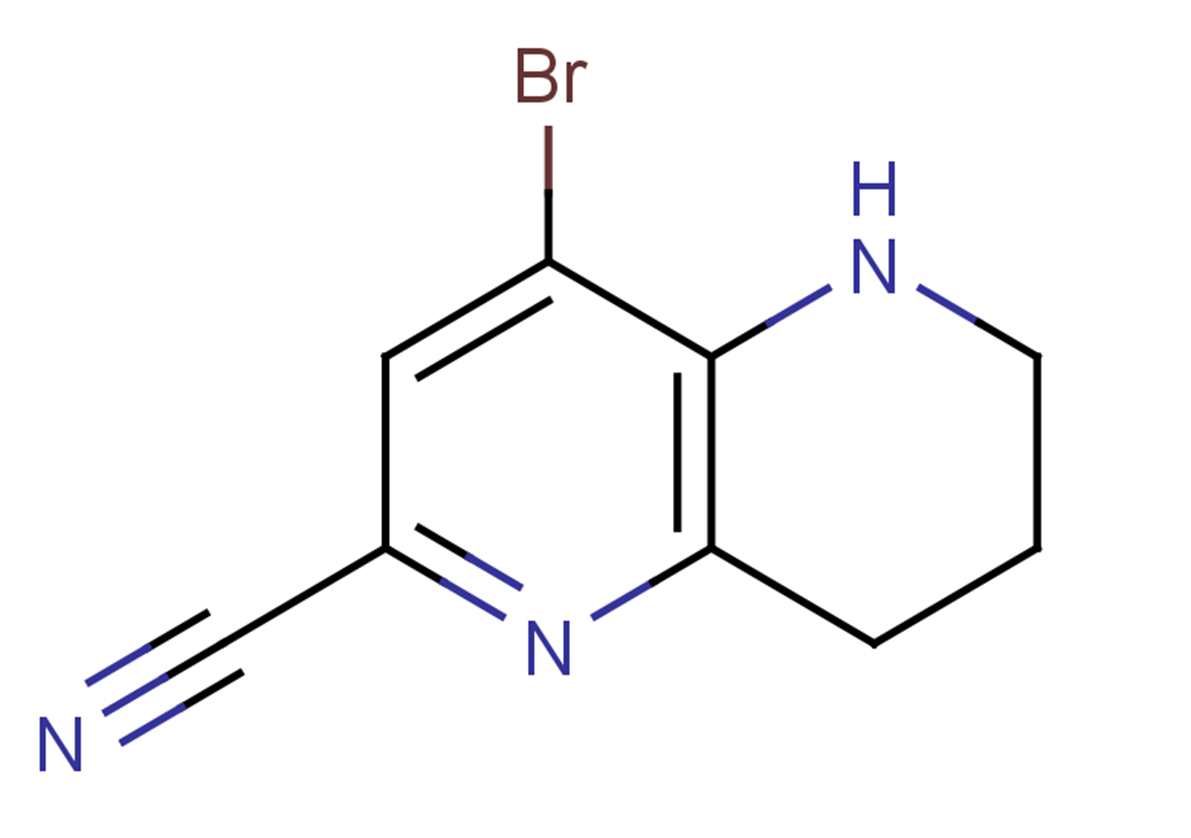 4-bromo-5,6,7,8-tetrahydro-1,5-naphthyridine-2-carbonitrile