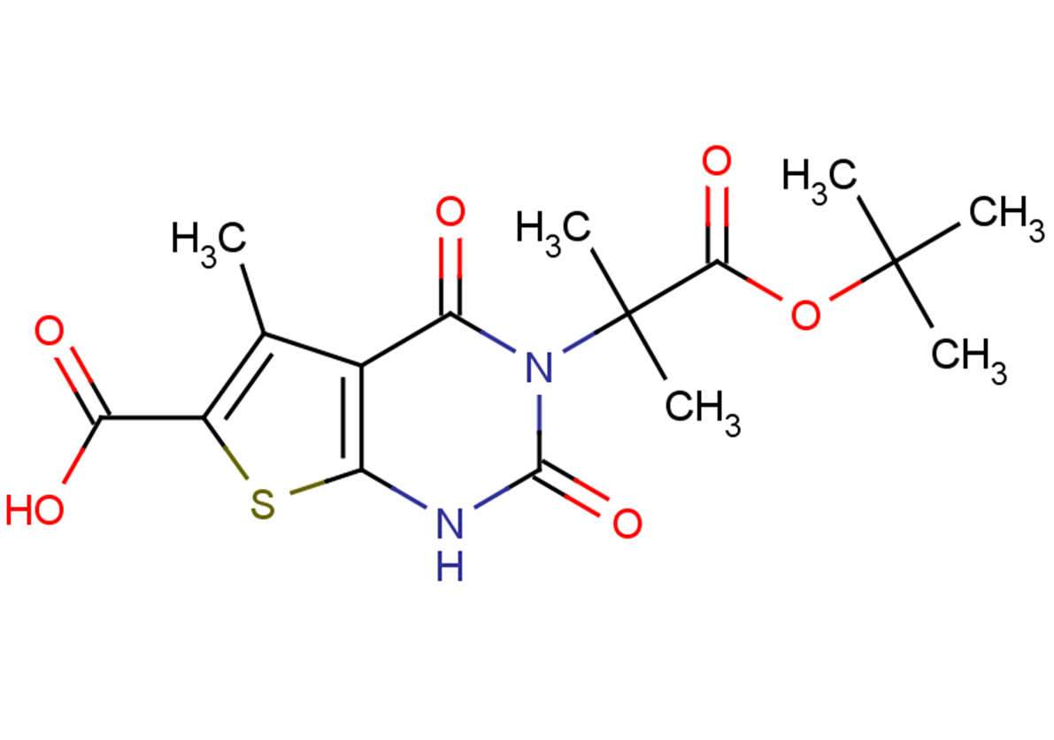 3-[1-(tert-butoxy)-2-methyl-1-oxopropan-2-yl]-5-methyl-2,4-dioxo-1H,2H,3H,4H-thieno[2,3-d]pyrimidine-6-carboxylic acid