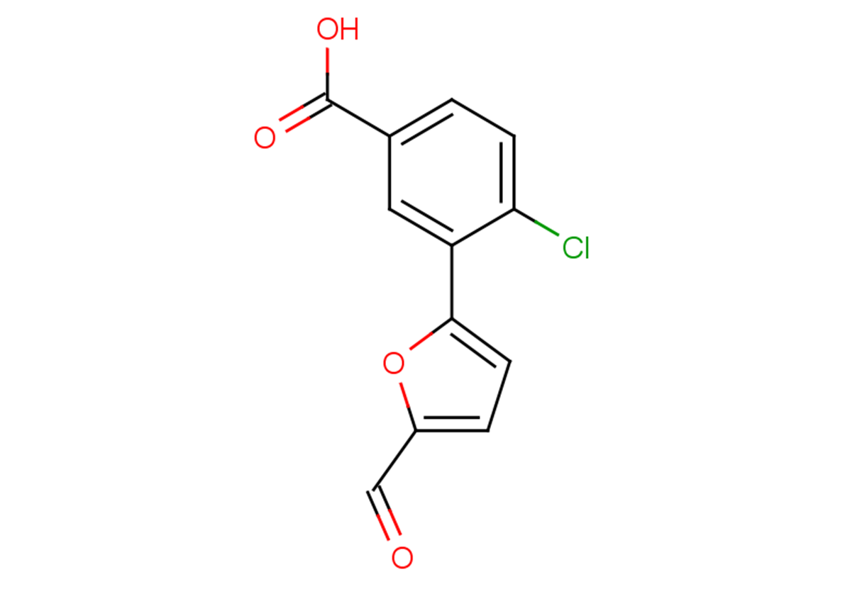 4-chloro-3-(5-formylfuran-2-yl)benzoic acid