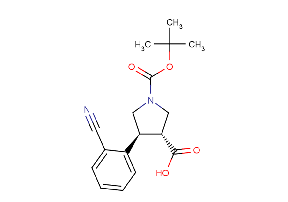 (3R,4S)-1-[(tert-butoxy)carbonyl]-4-(2-cyanophenyl)pyrrolidine-3-carboxylic acid