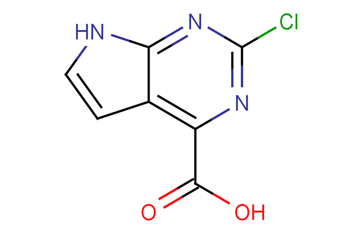 2-chloro-7H-pyrrolo[2,3-d]pyrimidine-4-carboxylic acid