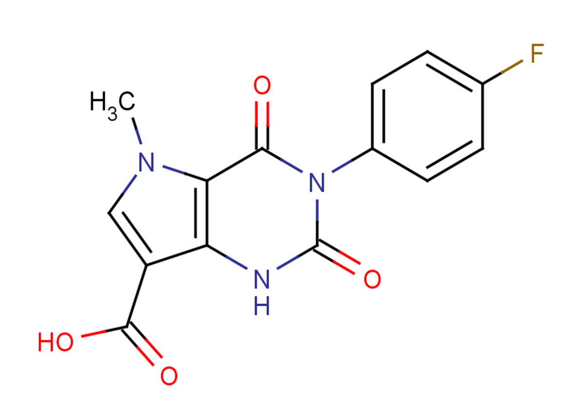 3-(4-fluorophenyl)-5-methyl-2,4-dioxo-1H,2H,3H,4H,5H-pyrrolo[3,2-d]pyrimidine-7-carboxylic acid