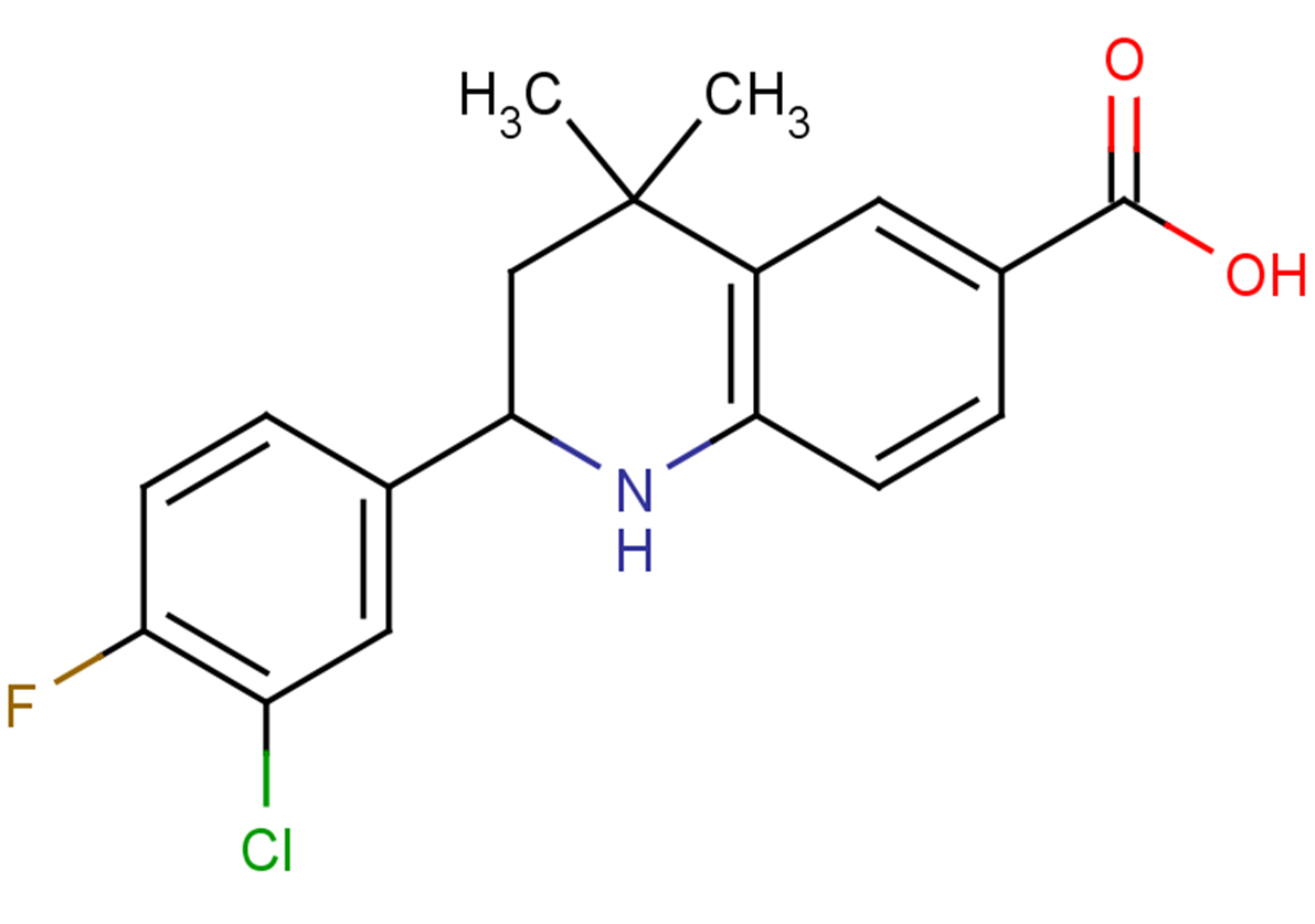 2-(3-chloro-4-fluorophenyl)-4,4-dimethyl-1,2,3,4-tetrahydroquinoline-6-carboxylic acid