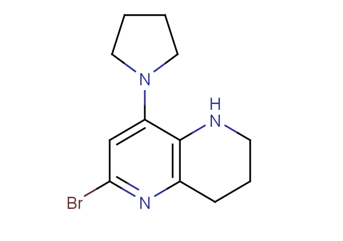 6-bromo-8-(pyrrolidin-1-yl)-1,2,3,4-tetrahydro-1,5-naphthyridine