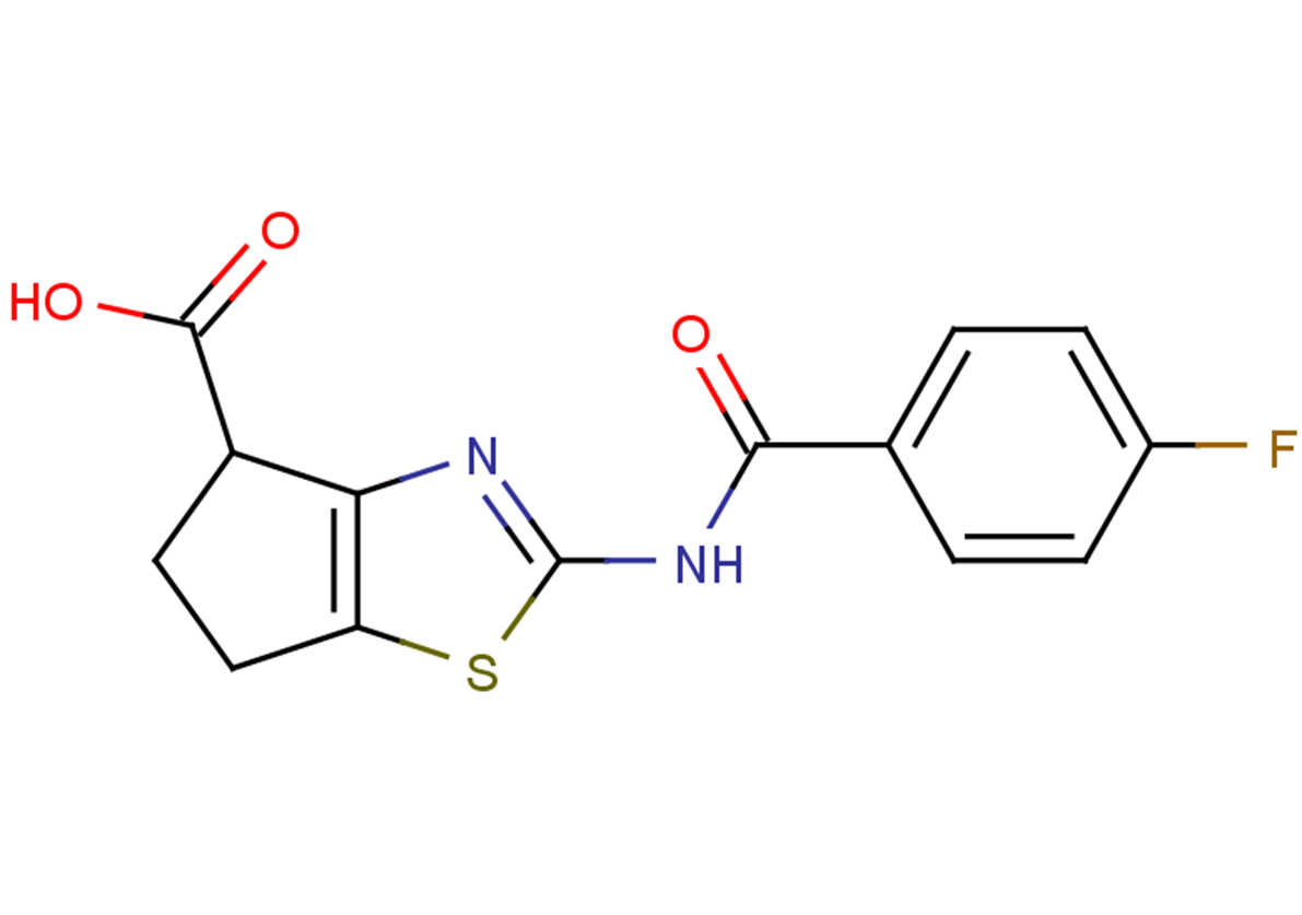 2-[(4-fluorobenzene)amido]-4H,5H,6H-cyclopenta[d][1,3]thiazole-4-carboxylic acid