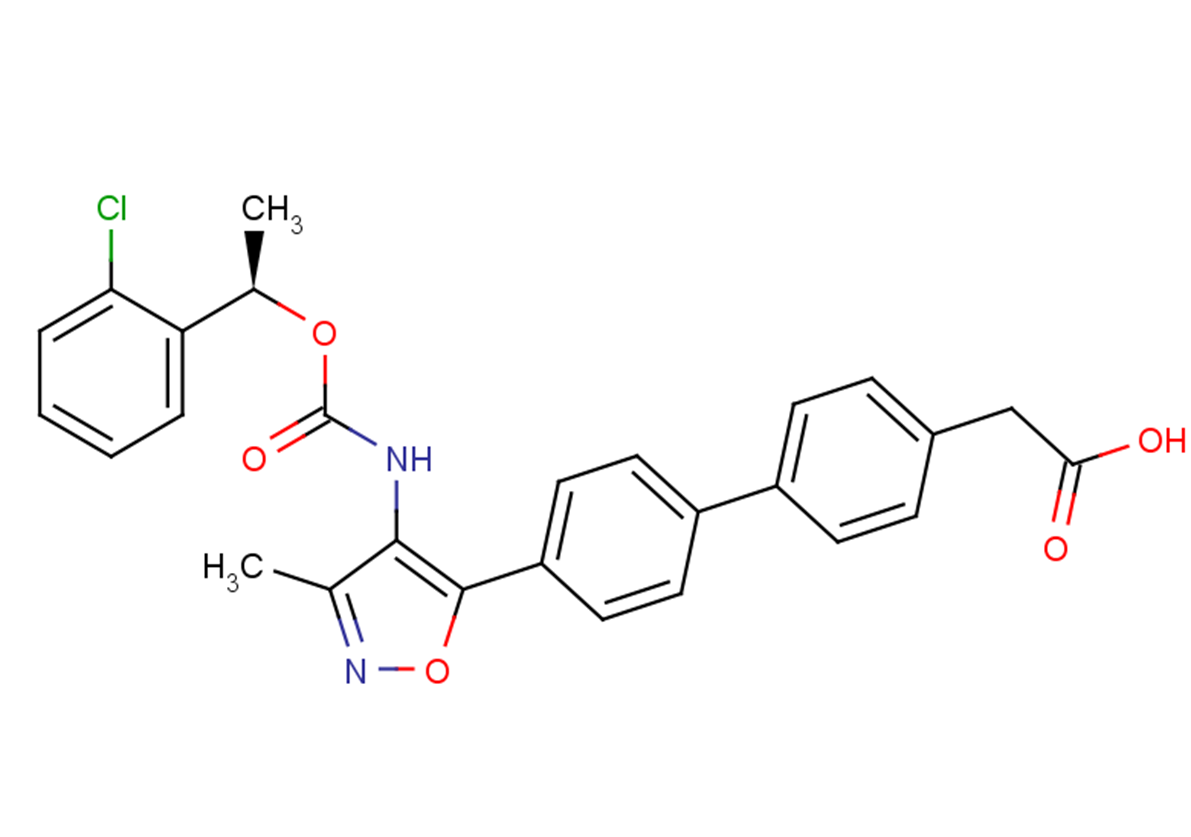 2-(4-{4-[4-({[(1R)-1-(2-chlorophenyl)ethoxy]carbonyl}amino)-3-methyl-1,2-oxazol-5-yl]phenyl}phenyl)acetic acid