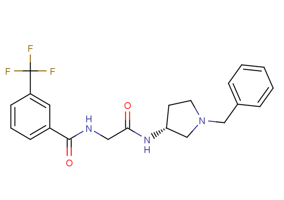 N-[(3R)-1-benzylpyrrolidin-3-yl]-2-{[3-(trifluoromethyl)phenyl]formamido}acetamide