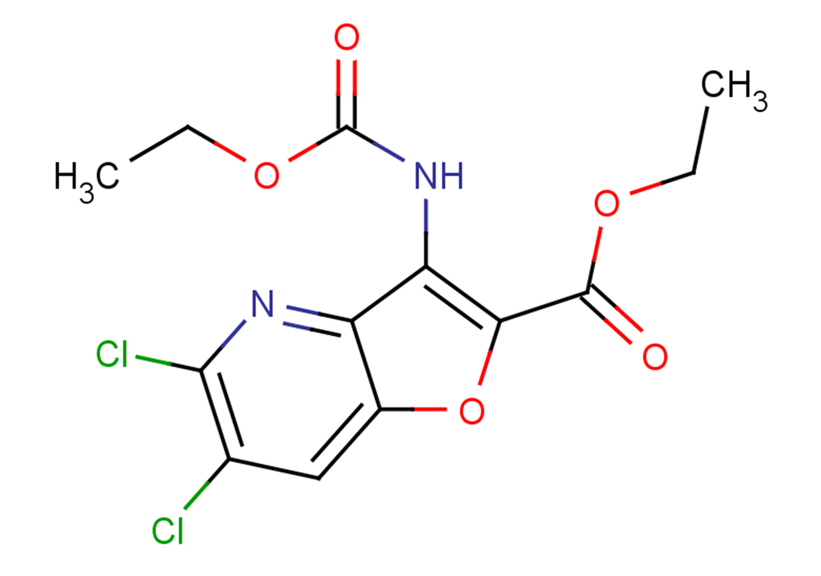 ethyl 5,6-dichloro-3-[(ethoxycarbonyl)amino]furo[3,2-b]pyridine-2-carboxylate