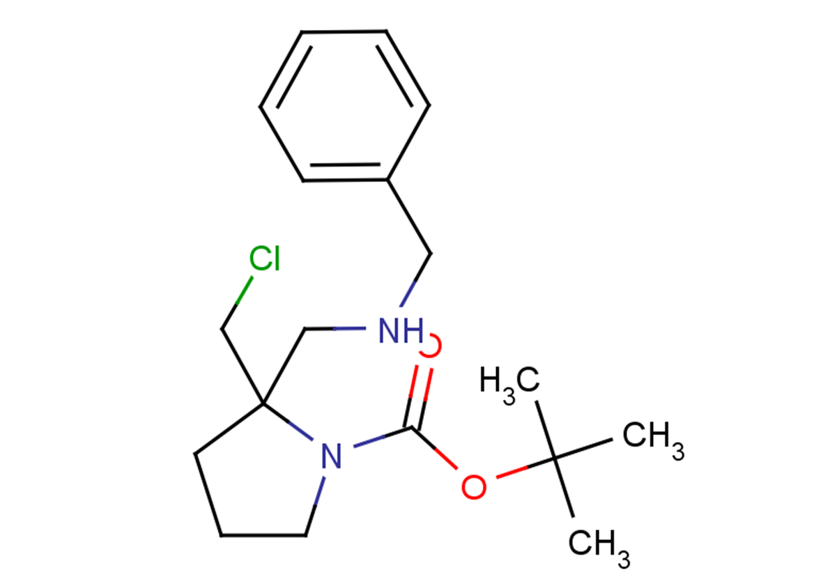 tert-butyl 2-[(benzylamino)methyl]-2-(chloromethyl)pyrrolidine-1-carboxylate