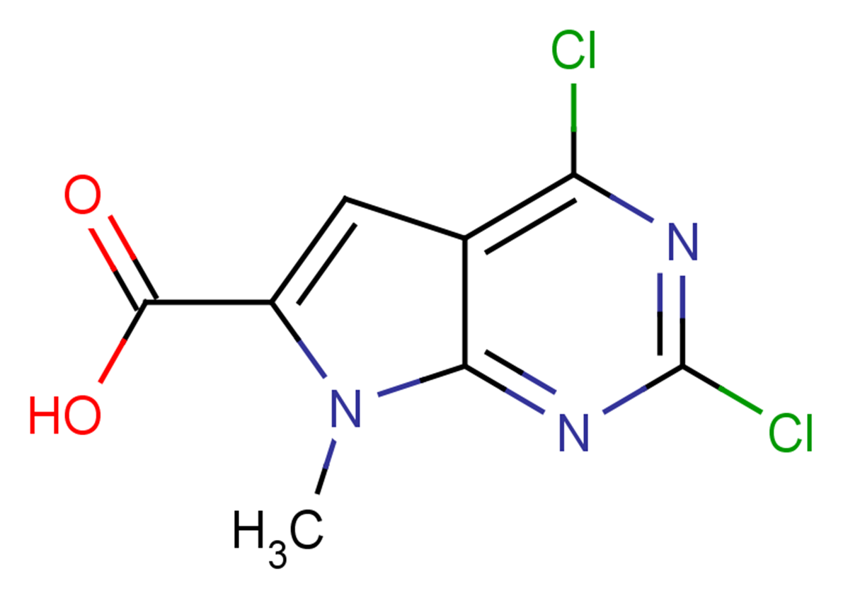 2,4-dichloro-7-methyl-7H-pyrrolo[2,3-d]pyrimidine-6-carboxylic acid