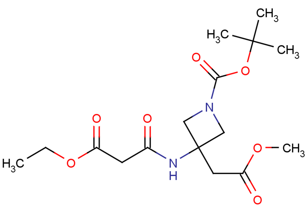 tert-butyl 3-(3-ethoxy-3-oxopropanamido)-3-(2-methoxy-2-oxoethyl)azetidine-1-carboxylate