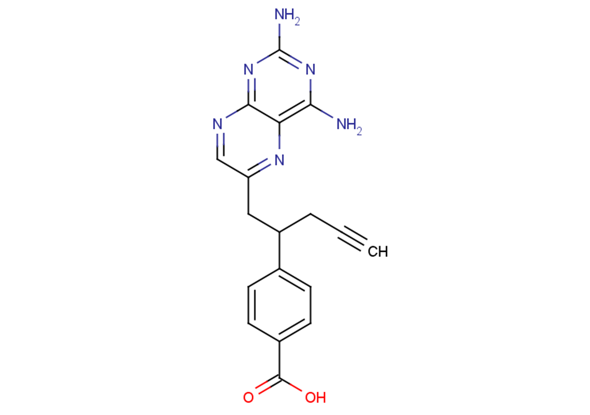 4-[1-(2,4-diaminopteridin-6-yl)pent-4-yn-2-yl]benzoic acid