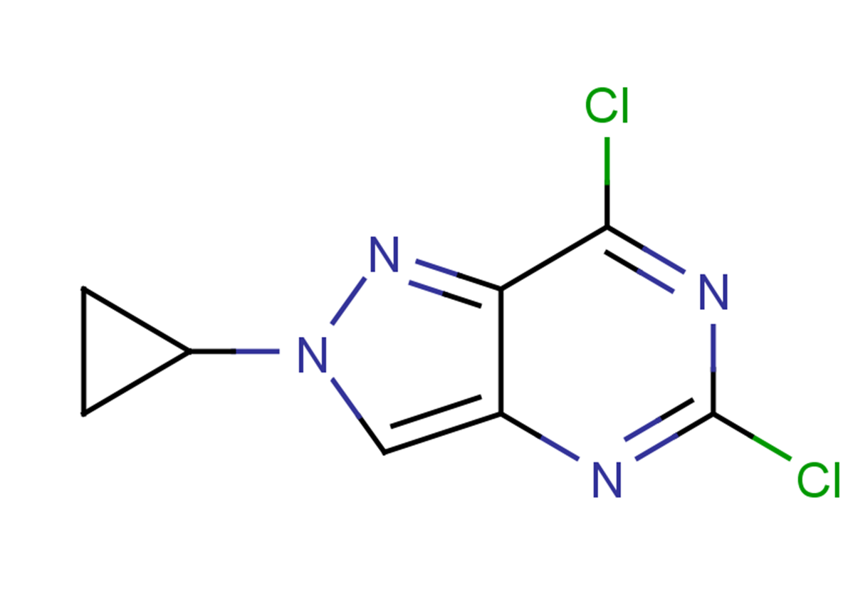 5,7-dichloro-2-cyclopropyl-2H-pyrazolo[4,3-d]pyrimidine