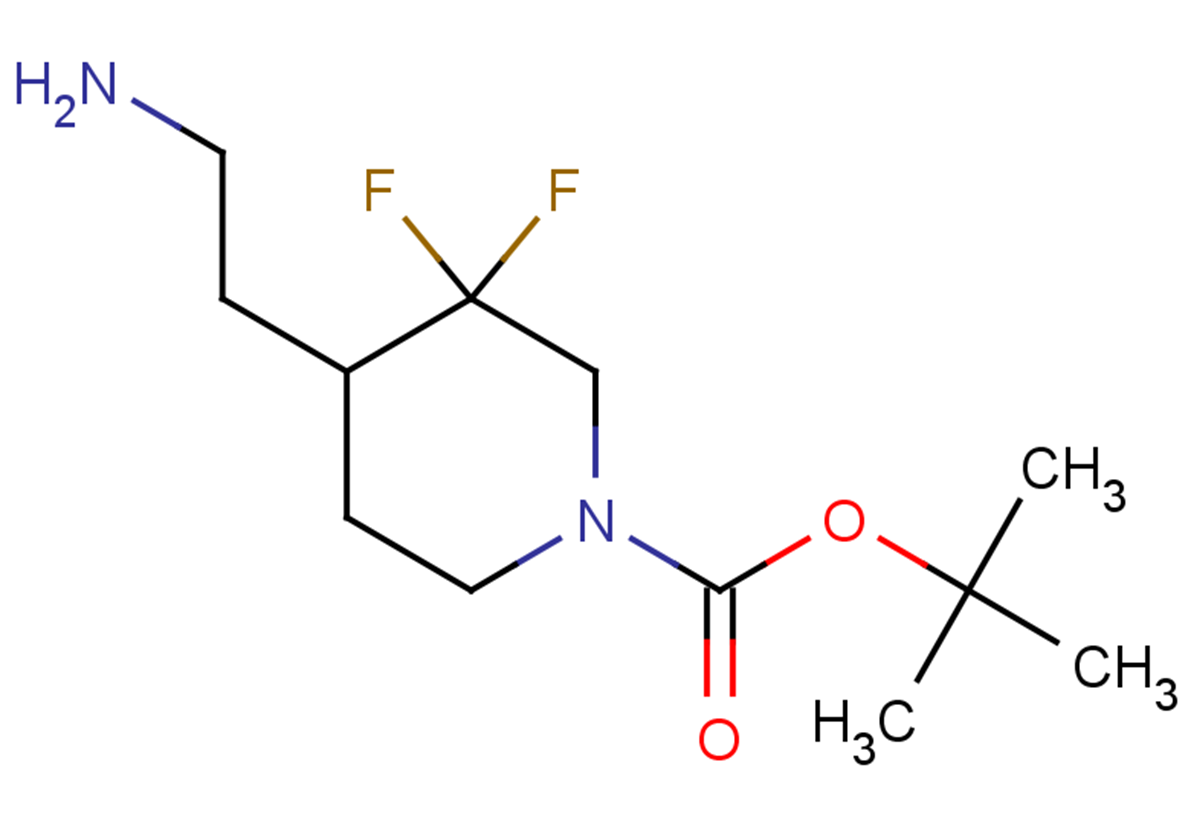 tert-butyl 4-(2-aminoethyl)-3,3-difluoropiperidine-1-carboxylate