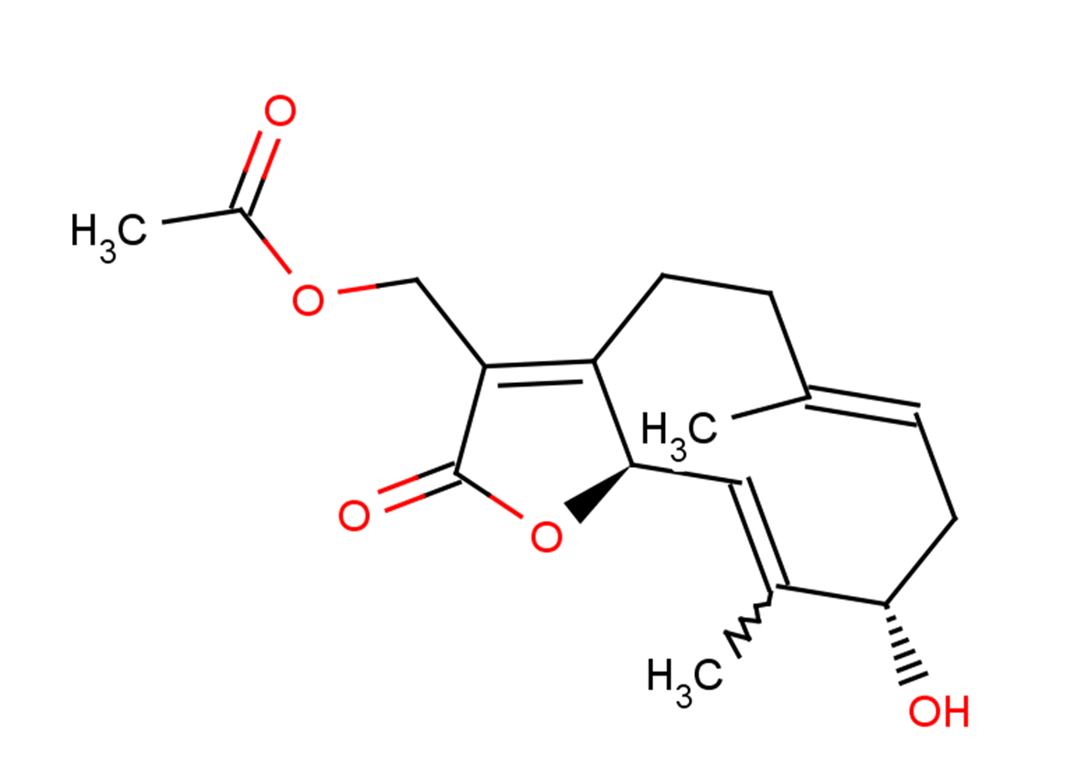 13-Acetoxy-3β-hydroxygermacra-1(10)E,4E,7(11)-trien-12,6α-olide