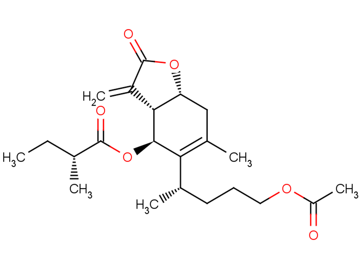 1-O-Acetyl-6α-O-(2-methylbutyryl)britannilactone