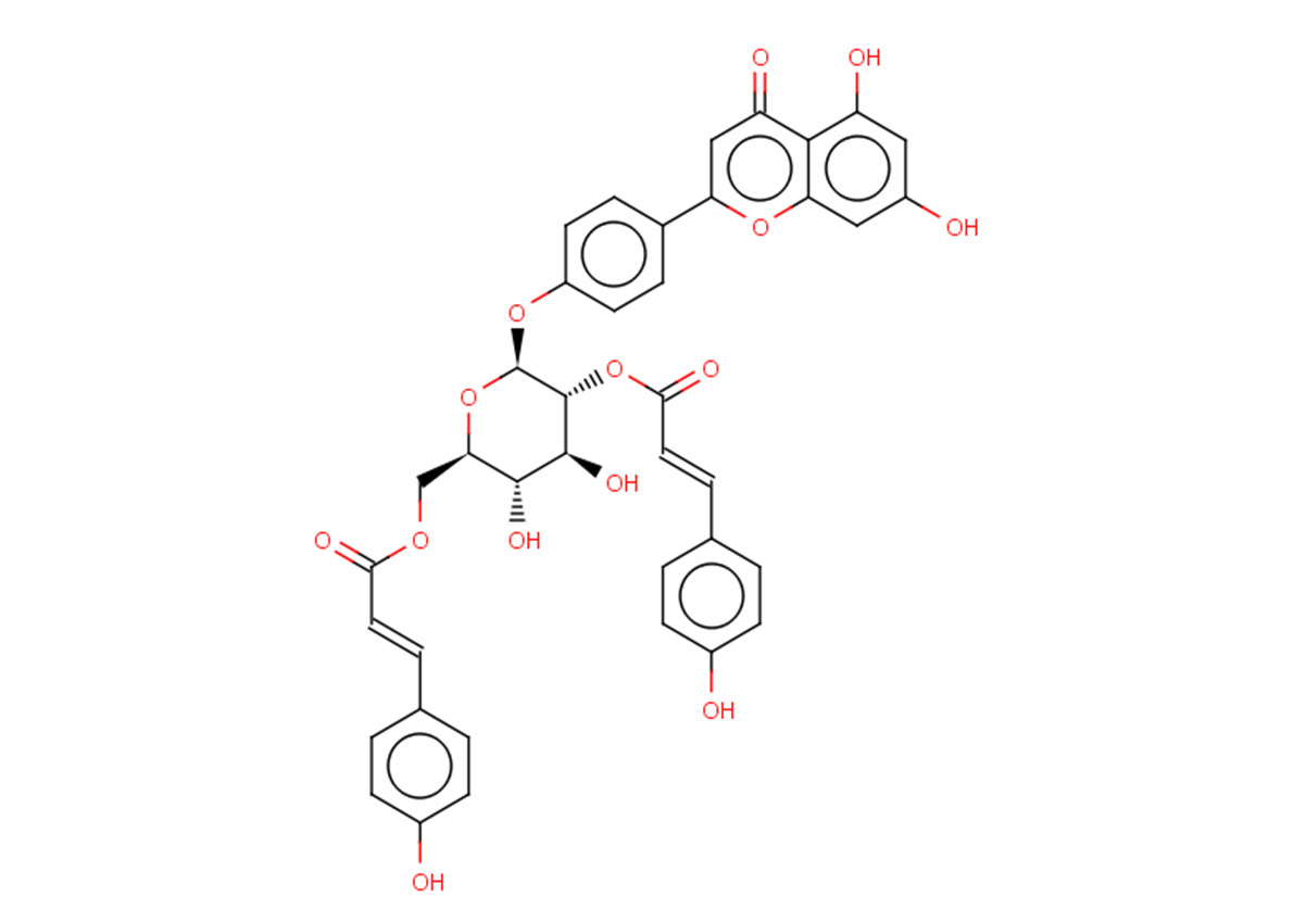 Apigenin 4'-O-(2'',6''-di-O-E-p-coumaroyl)glucoside